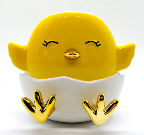 BBW PORTA VELA PEQUEÑO POLLITO CERAMICA 