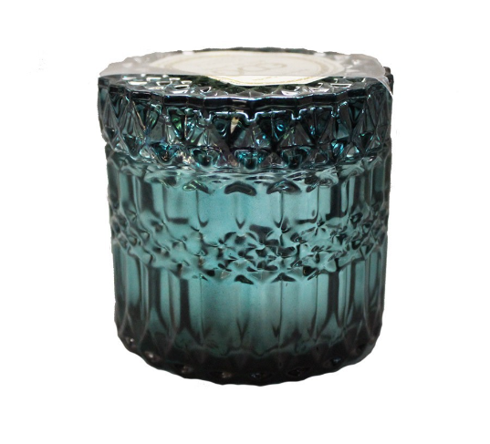 VELA DE VIDRIO VERDE JASMINE