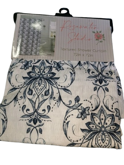 [d3fbd2dc] ROSE WATER TEXTURED SHOWER CURTAIN