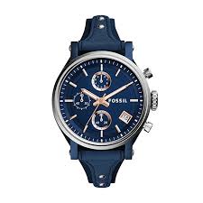 RELOJ FOSSIL REFURBISHED AZUL DAMA