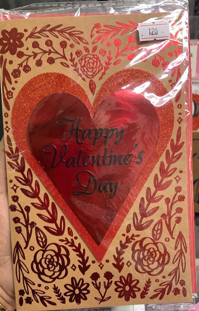 TARJETA DE SAN VALENTIN CORAZON ROJO
