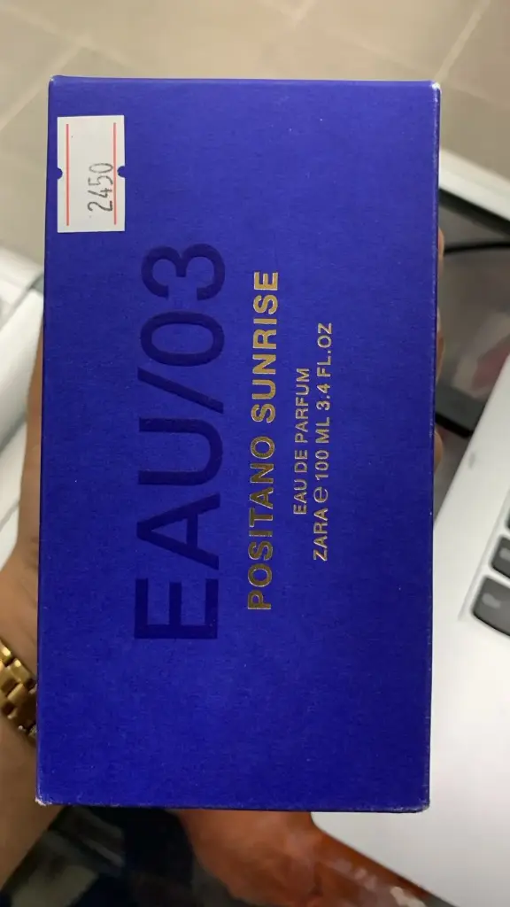 PERFUME ZARA PERFUME CABALLEROS EAU/03 POSITANO SUNRISE 100 ML