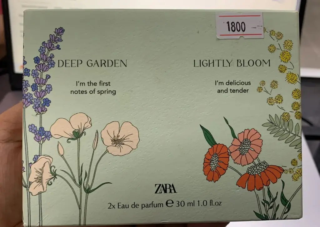 PERFUME ZARA PERFUME DAMA DEEP GARDEN LIGHTLY BLOOM 60 ML