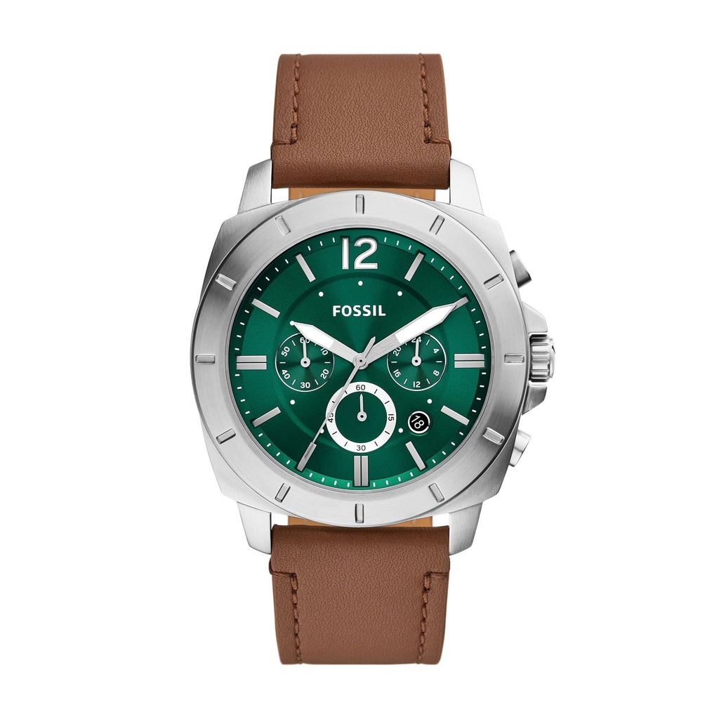 RELOJ FOSSIL PLATEADO CUERO PARA CABALLERO
