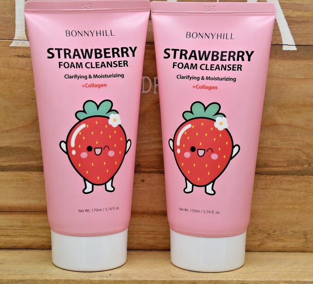 Strawberry Foam Cleanser Clarifying & Moisturizing + Collagen 