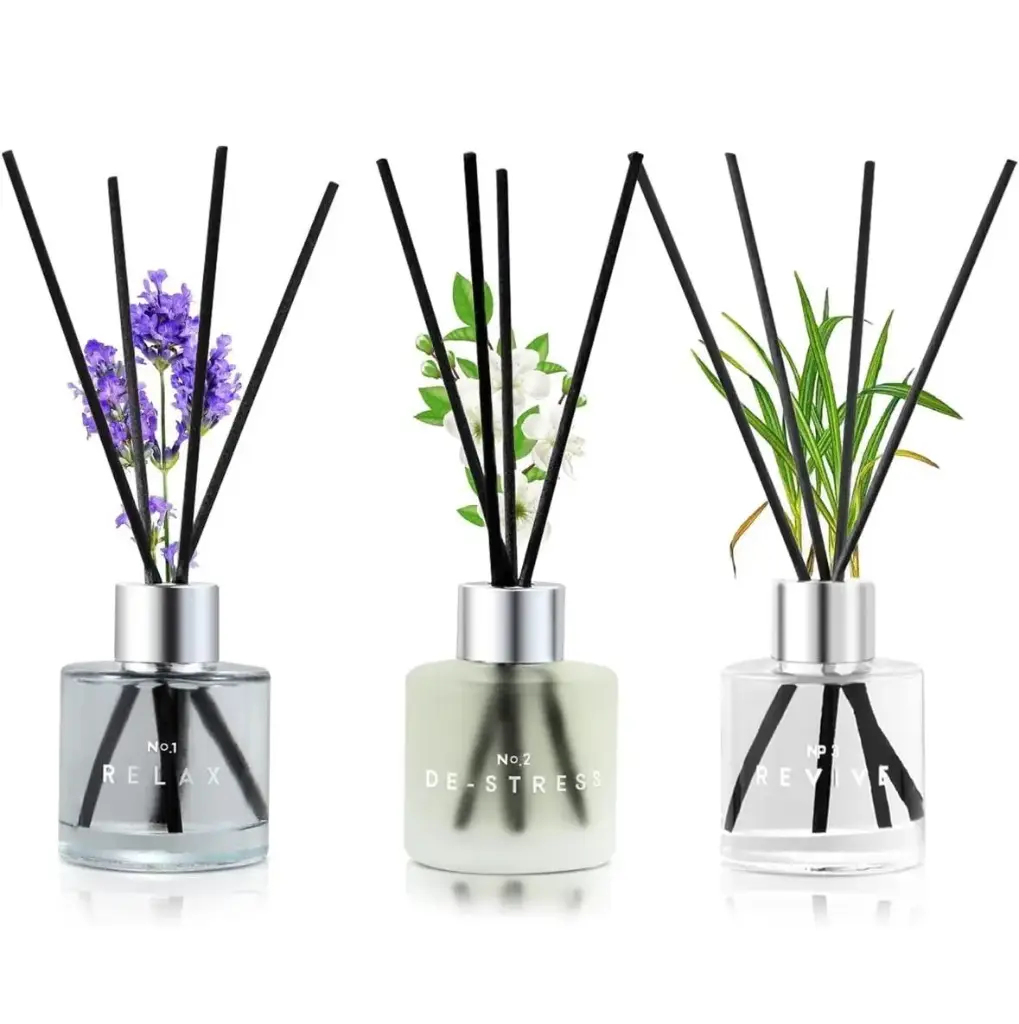 FRAGANCIAS DIFUSORES CON VARILLAS AMETHYST NORTH MUSE LAVENDER VANILLA 