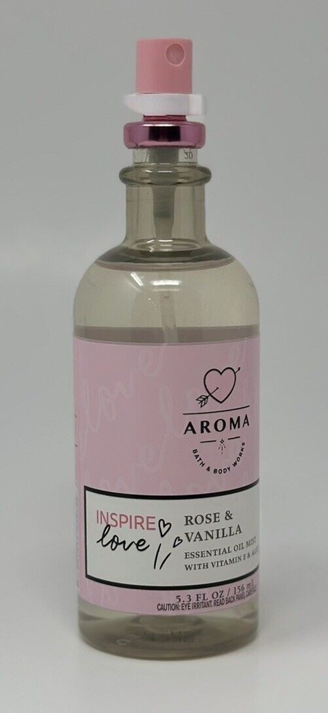 Bath & Body Works Aromatherapy Inspire Love Rose and Vanilla Essential Oil Mist