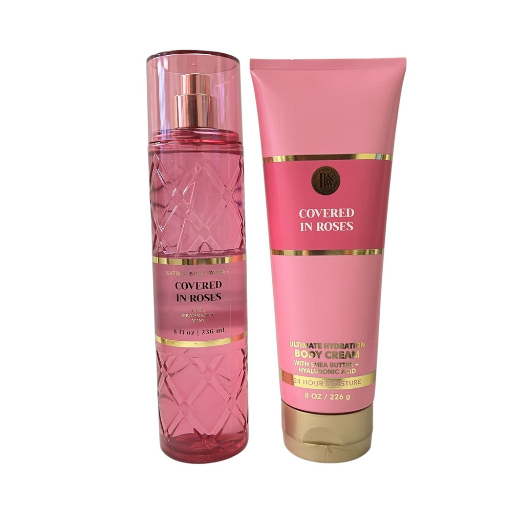 Bath & Body Works Covered in Roses Mist & Body Cream Set