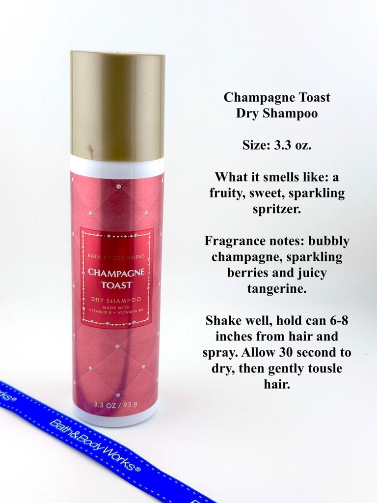 NEW Bath & Body Works Champagne Toast Dry Shampoo 3.3 Oz **LO-9