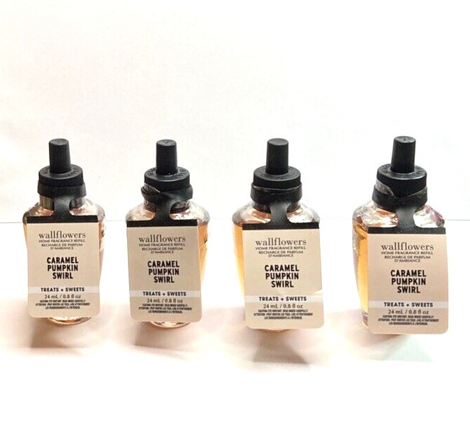 BBW Carmel Pumpkin Swirl Wallflowers Home Fragrance Refill .8 Oz
