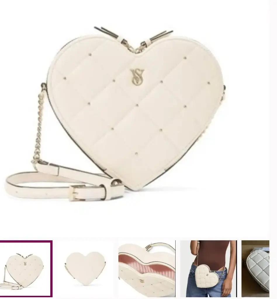 VS CARTERA DE CORAZON COLOR BLANCA 