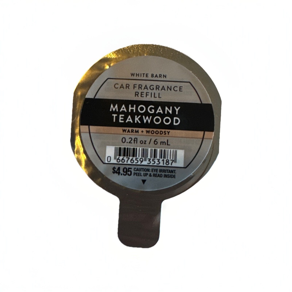 Bath & Body Works White Barn Car Fragrance Refill Mahogany Teakwood