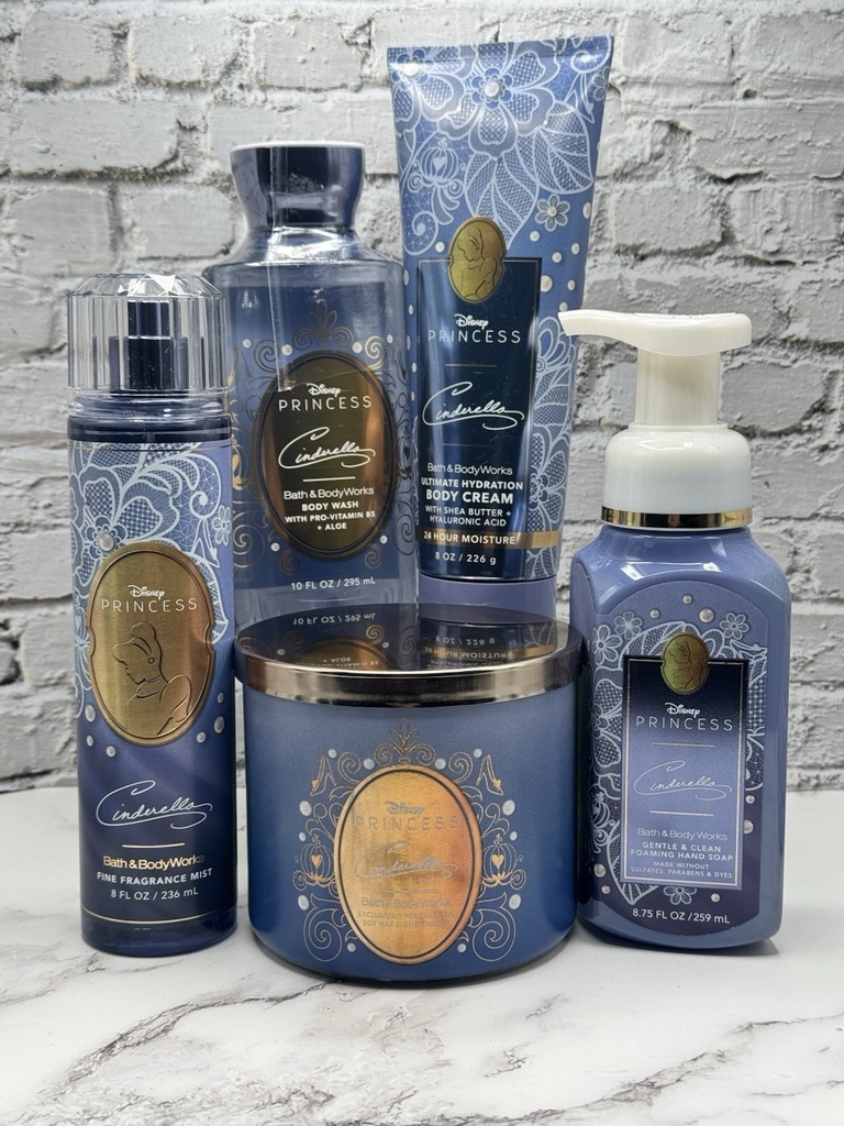 Bath & Body Works DISNEY PRINCESS CINDERELLA 5-Piece BUNDLE