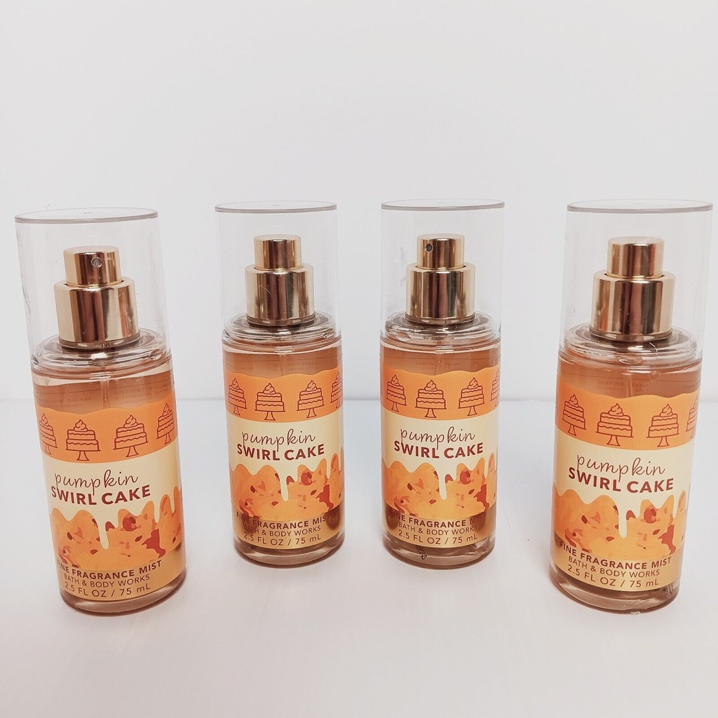 Bath & Body Works PUMPKIN SWIRL CAKE TRAVEL Fragrance Body Mist MINI