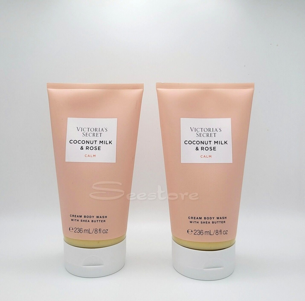  VS Coconut Milk & Rose Calm Moisturizing Cream Body Wash 8 Oz