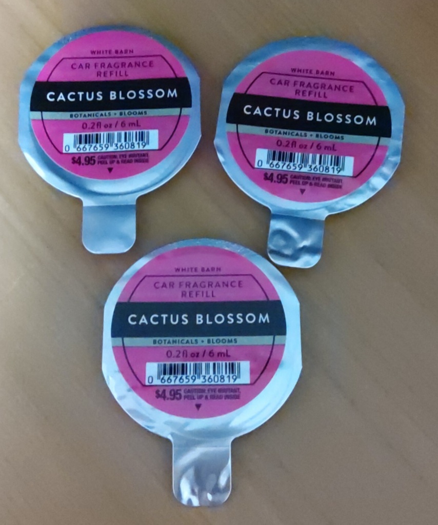 BBW CACTUS BLOSSOM Car Fragrance Refills (lot of 3) NEW
