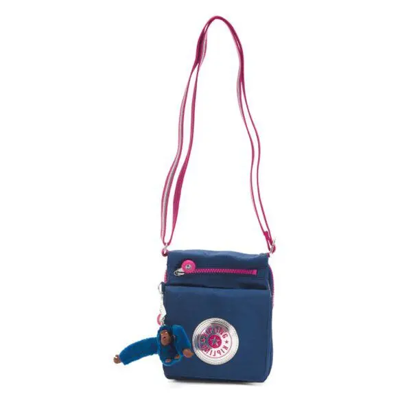 BOLSO AZUL  CON FUCSIA KIPLING 