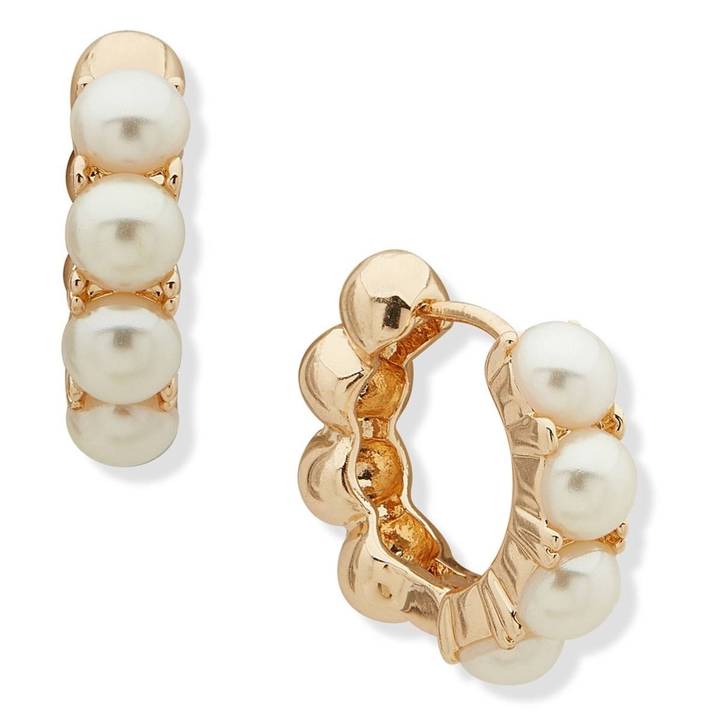 ARGOLLAS DORADAS PERLAS BLANCAS