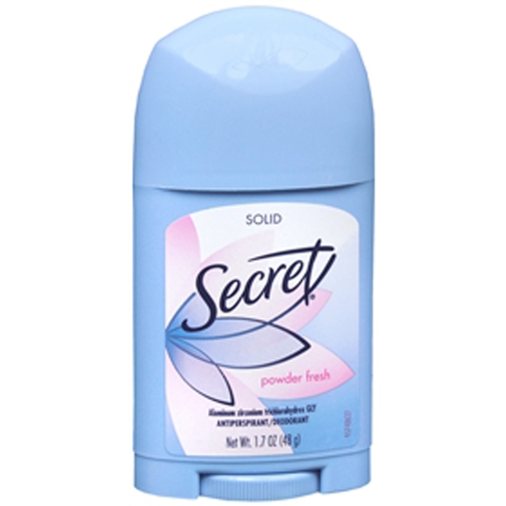  Secret Solid AntiPerspirant & Deodorant Shower, Powder Fresh, 1.7 Oz