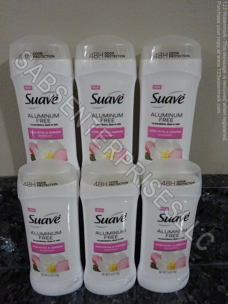 Suave Aluminum-Free Deodorant  Rose Petal & Jasmine  2.6 Oz