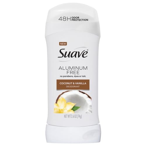 Suave Aluminum-Free Deodorant for Women  Coconut & Vanilla  2.6 Oz
