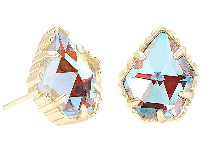 Kendra Scott Tessa Stud Earrings for Women  Fashion Jewelry  14k Gold-Plated Brass  Iridescent Dichroic Glass
