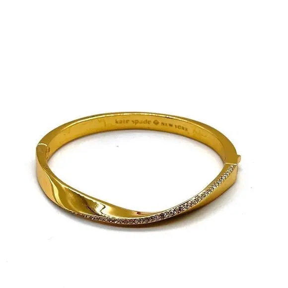 KATE SPADE NEW YORK ESCLAVA DORADA CON DIAMANTES 