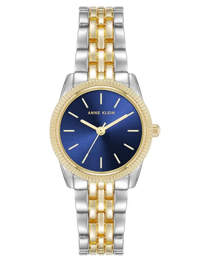 ANNE KLEIN RELOJ PLATEADO CON DORADO 