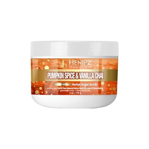 Hempz Limited Edition Pumpkin Spice  Vanilla Chai Sugar Body Scrub 4 Oz