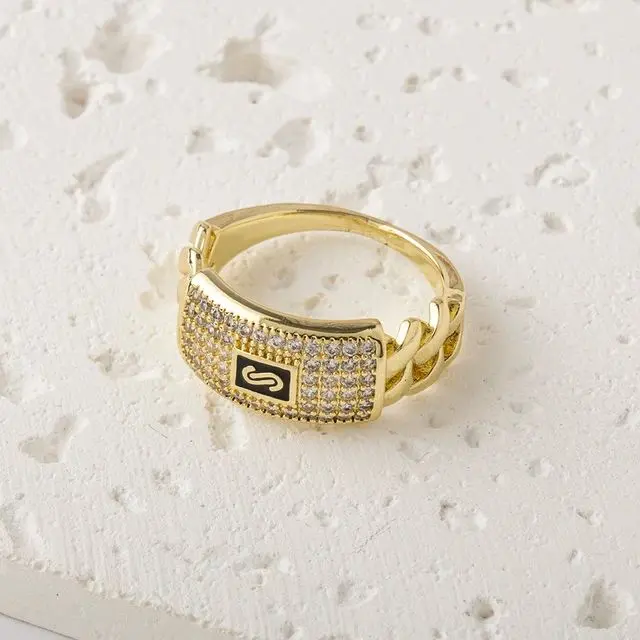 ANILLO MONACO DORADO TALLA 7