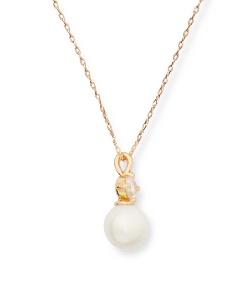  GARGANTILLA Kate Spade Pearls of Wisdom Mini Pendant Necklace, Cream