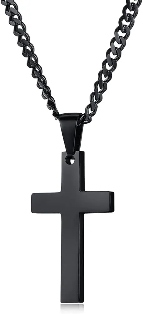 CADENA DE HOMBRE''CRUZ'' NEGRA