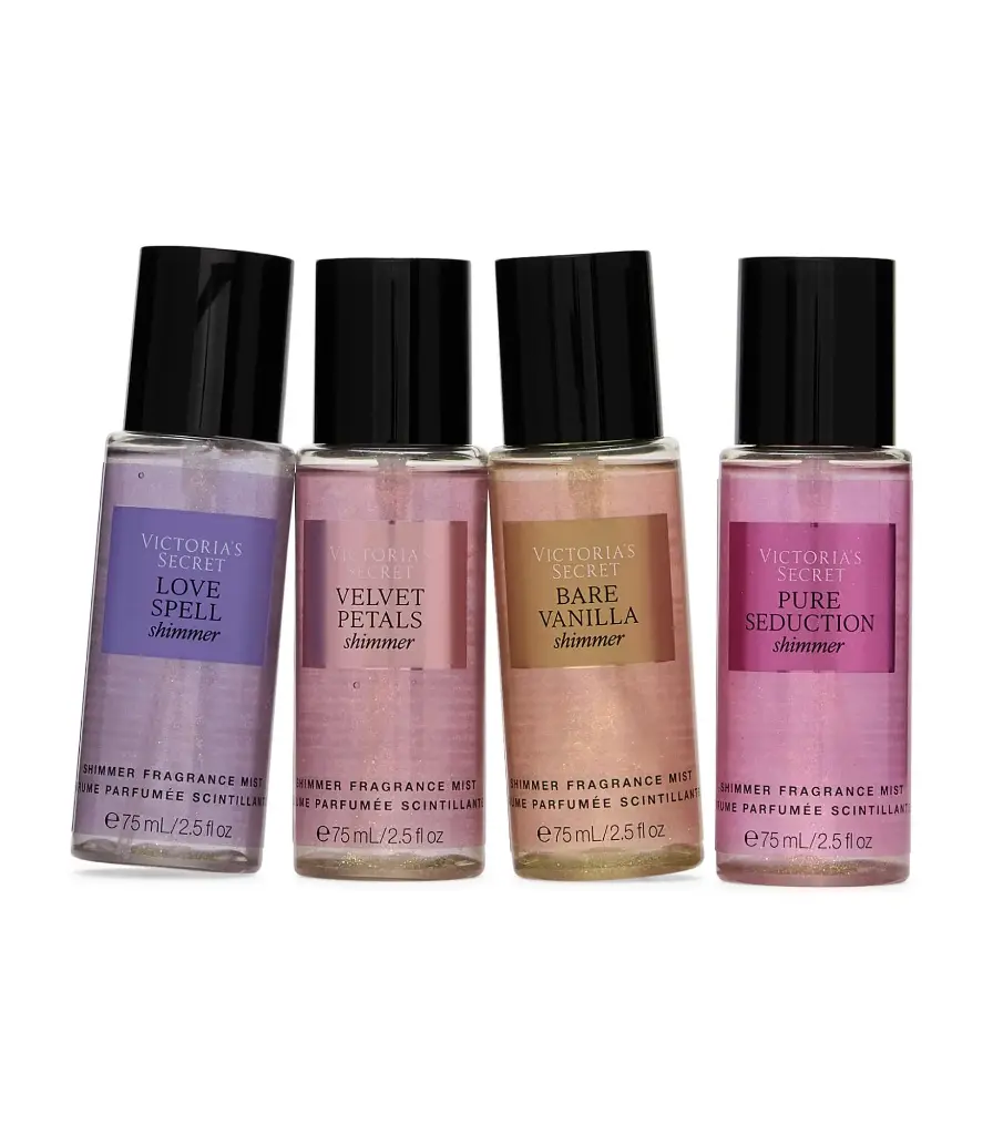 SET MINI SPLASH  4 PIEZAS VICTORIAS SECRET  SHIMMER 