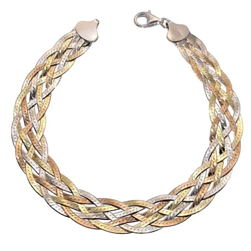 MIA FIORE PULSERA ENTRELAZADA DE TRES COLORES