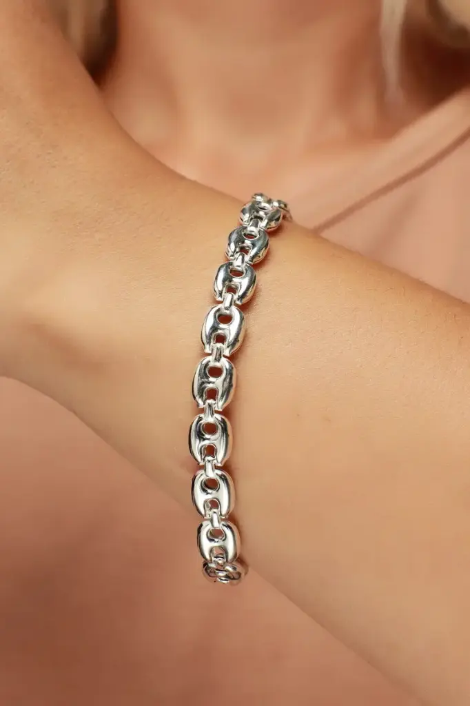 MIA FIORE PULSERA PLATEADA AJUSTABLE