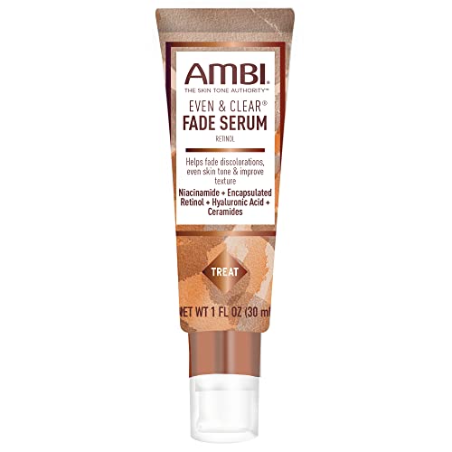 AMBI Even & Clear Fade Serum Retinol - 1 Fl Oz: for Face, Contains Hyaluronic Acid, Contains Niacinamide, Contains Ceramides