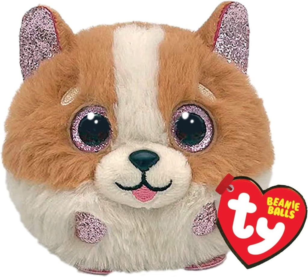 Ty Puffies (Beanie Balls) Plush - TANNER the Brown Dog (4 Inch)