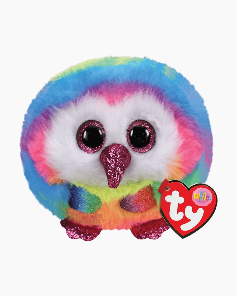 Ty Puffies Owen the Owl, Polyester, Sold by at Home