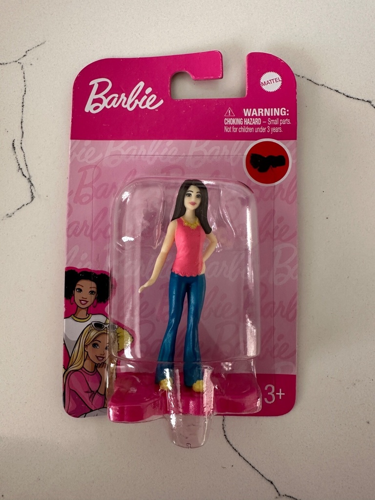 Legend Toys Mattel Barbie 3.5" Tall Lady Blue Pants W/Pink Top Cake Topper/Play