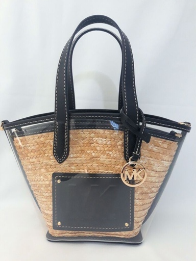 [91f2ed6a] CARTERA DE DAMA MK CUERO Y VINIL Y TRIPLE USO