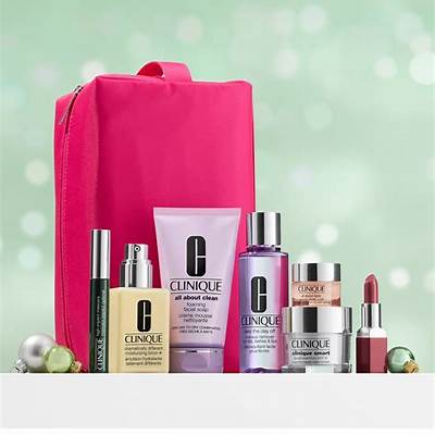[b2013829] CLINIQUE KIT SK Y MAQUILLAJE COSMETIQUERA VERDE