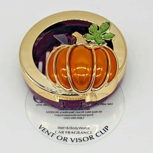[e74f7251] BBW CAR CLIP GOLD-DORADO AND PURPLE- MORADO CALABAZA-PUNKIN
