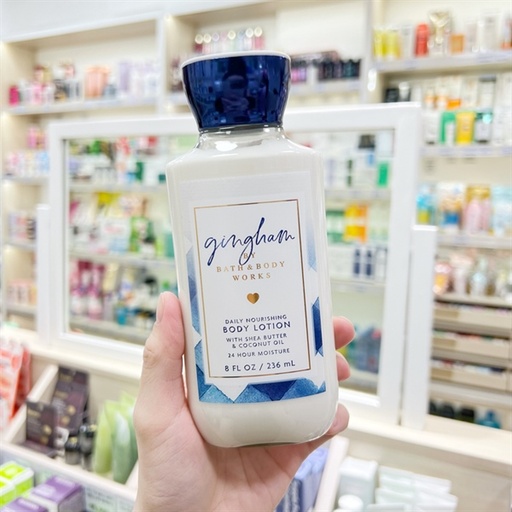 [ee6a9e0b] BBW GINGHAM BLUE BODY LOTION