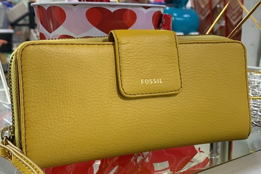 [f9ab600a] MONEDERO DE DAMA FOSSIL AMARILLO