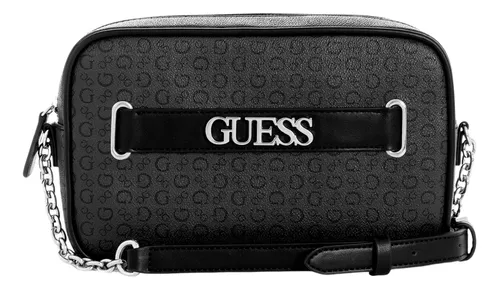 GUESS CARTERAS ACCESORIOS CRESWELL LOGO TOP ZIP CROSSBODY COAL MULTI