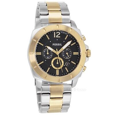 FOSSIL JAPAN MOVEMENT SRAP BQ2815 ORO Y ACERO 