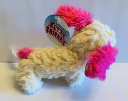 PELUCHE DE PERRITO ROSADO Y COLOR CREMA 