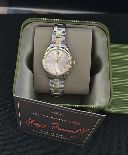 FOSSIL RELOJ ACERO Y ORO DAMAS