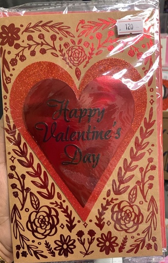 TARJETA DE SAN VALENTIN CORAZON ROJO