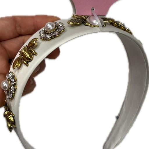 ACCESORIOS PINK LINEN DAMA DIADEMA CRISTALES TORNASOL.